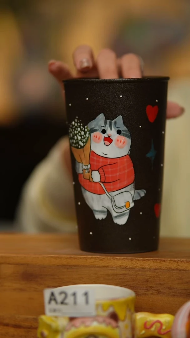 陶瓷紫砂可乐杯（微瑕介意勿拍）191