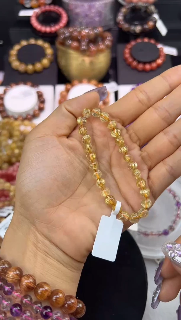 未镶嵌手串水晶金发晶6.8mm