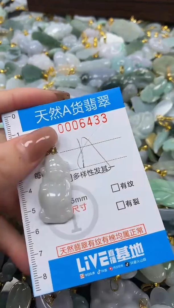 颈饰未镶嵌翡翠净货挂件-6433