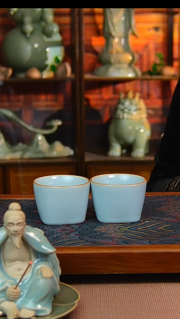 【闪购商品】原矿汝瓷福利单杯一对，微瑕