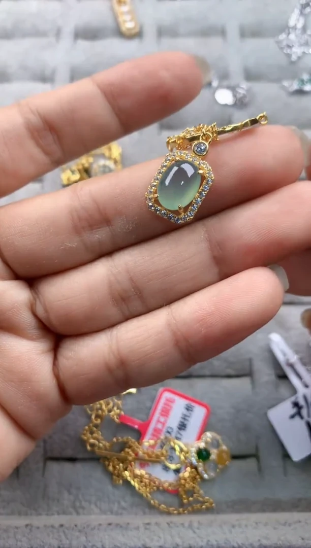 银S925镶嵌戒指翡翠4444----5