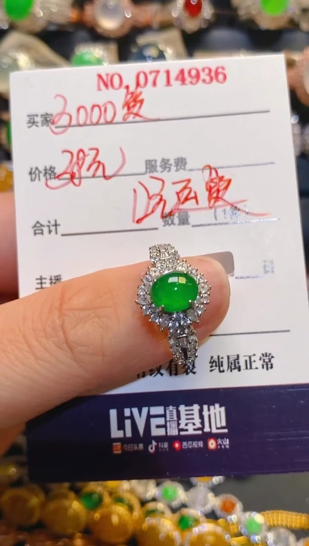 银S925镶嵌翡翠耳饰天然