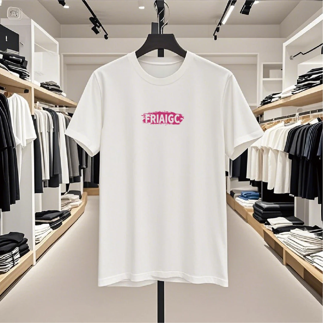 纯棉短袖潮流夏季高级感圆领T恤潮牌男女同款休闲百搭宽松200FR