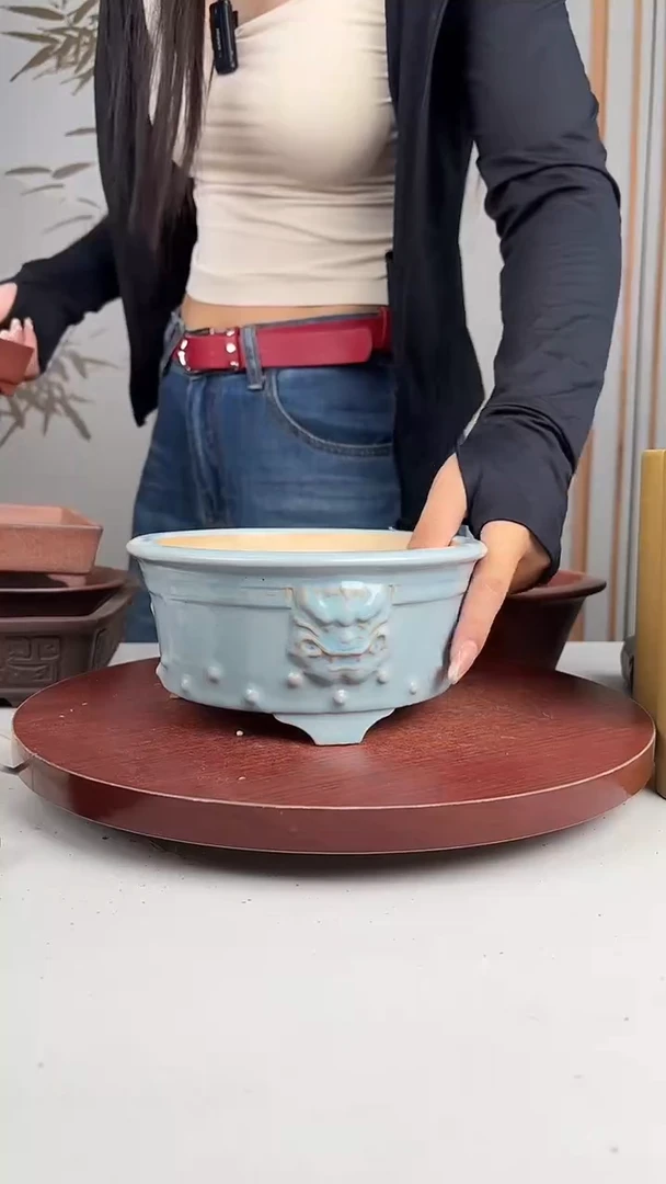 紫砂花盆浅草紫砂花盆