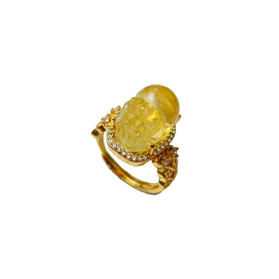 黄水晶戒指C07-96赠礼盒(多样性发)