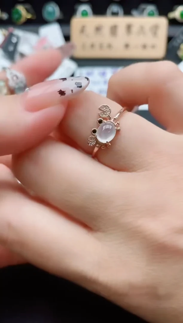 银S925镶嵌戒指翡翠1