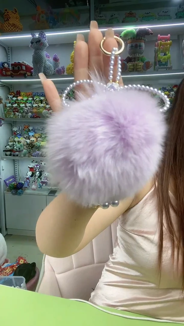 玻璃2496妲己毛球1个莫奈紫