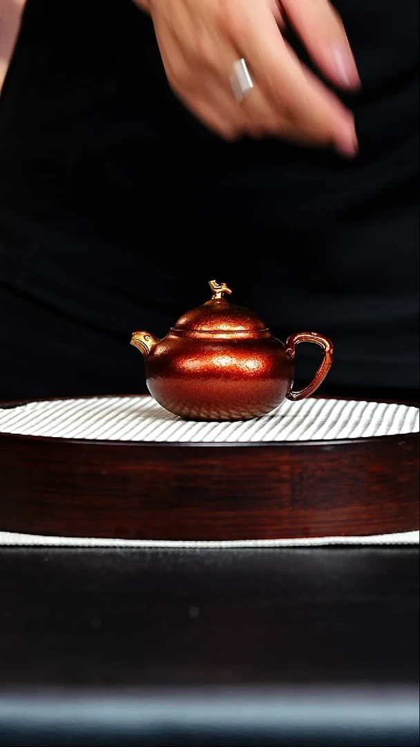 茶壶紫砂宜兴原矿紫砂 茄瓜 贝壳烧