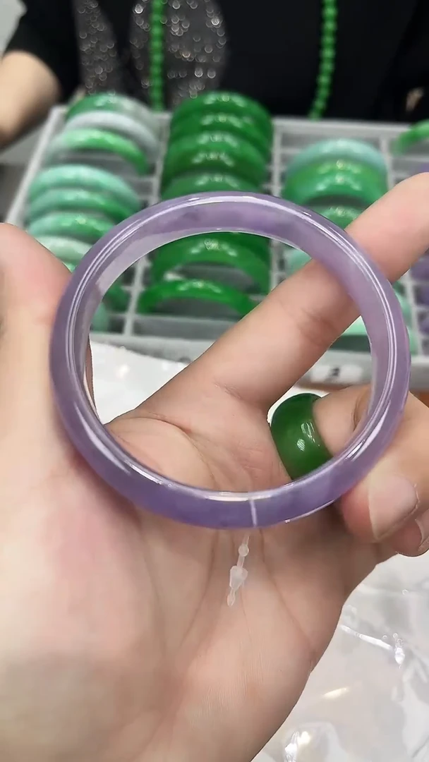 【闪购商品】砖雕s63 紫罗兰手镯 圈口62.4