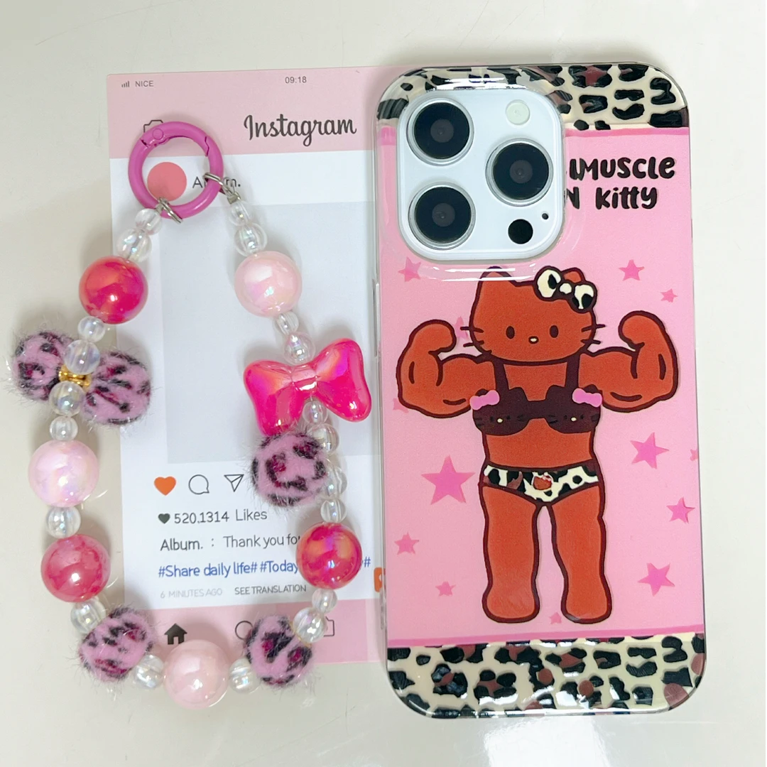 IMD手机壳豹创意健美kt猫适用苹果17iPhone16华为小米oppovivo