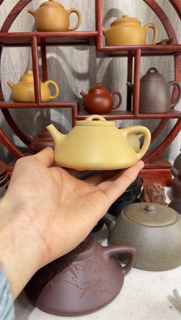 【闪购商品】紫砂茶壶宝山墨绿子冶石瓢