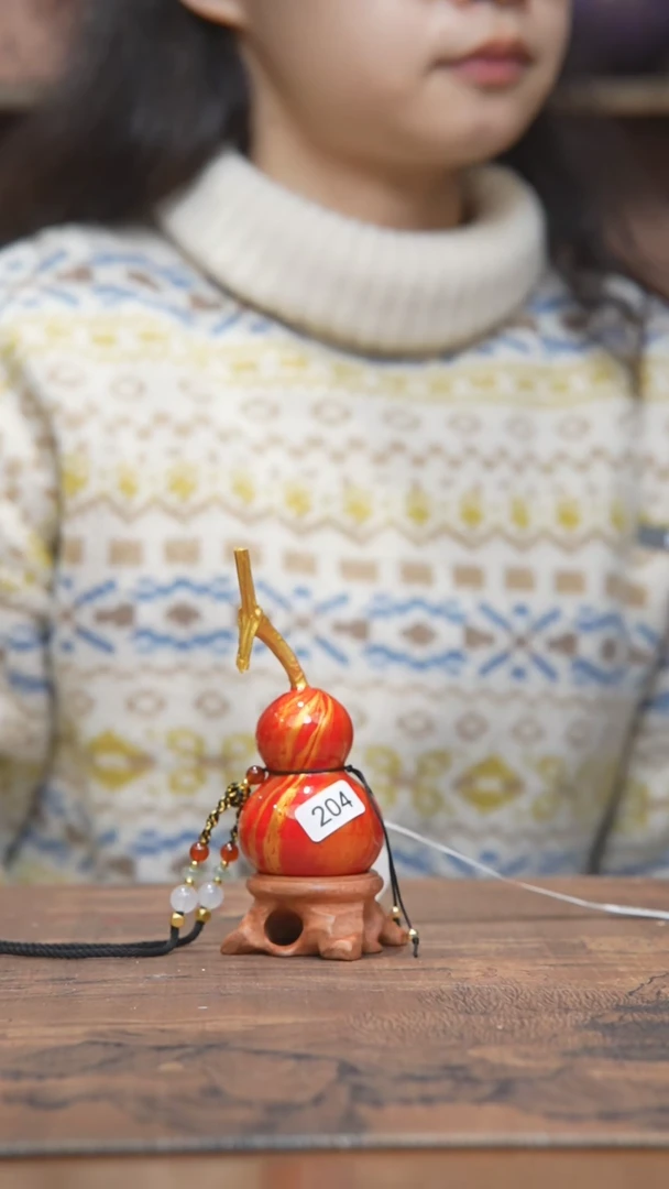 【闪购商品】204号-大漆飘漆小葫芦脖挂