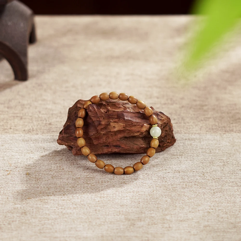 迈索尔老山檀大米粒珠木串*23粒