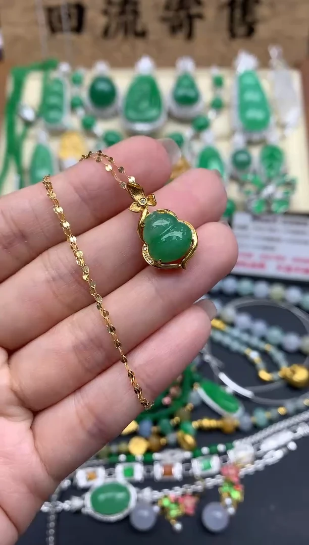 【闪购商品】翡翠颈饰18K金镶嵌452-中国好珍宝