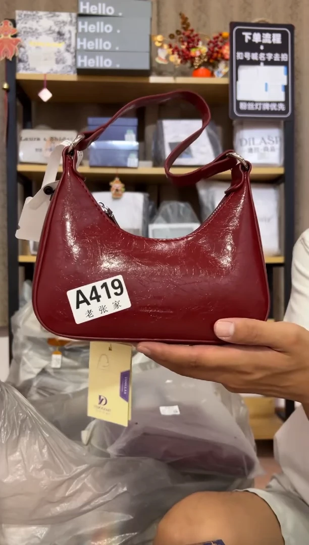 小牛剖层皮革老张家女包419