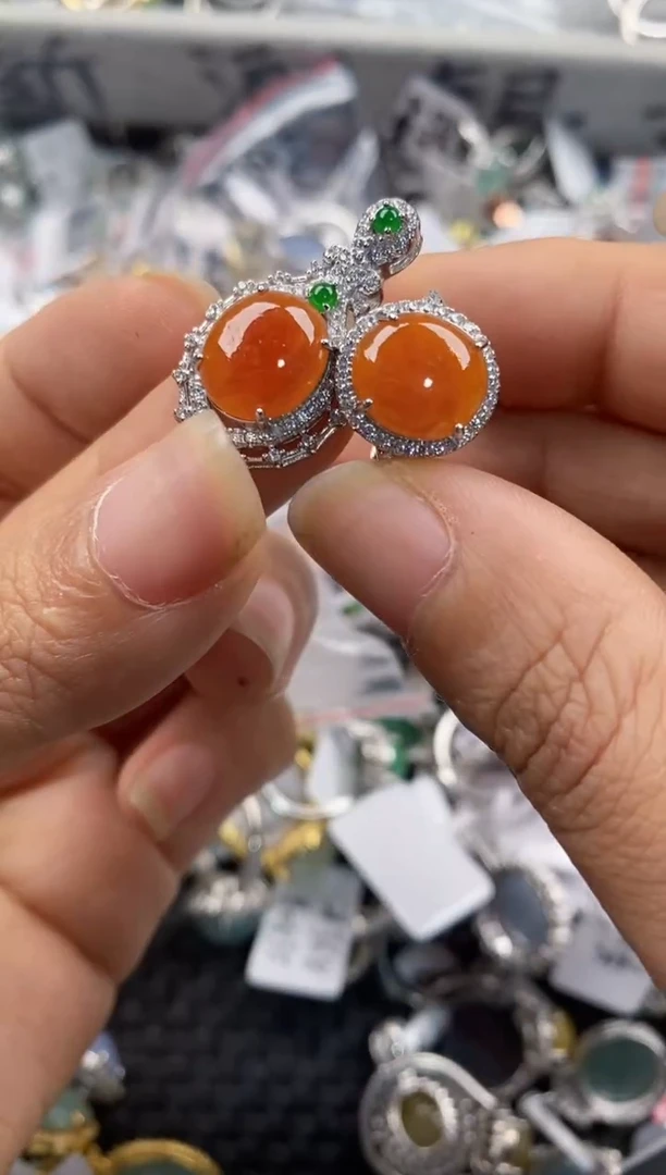 银S925镶嵌戒指翡翠111--8