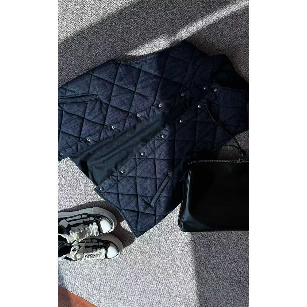 LA CALLA克心复古夹棉水洗牛仔马甲YY-WL6918