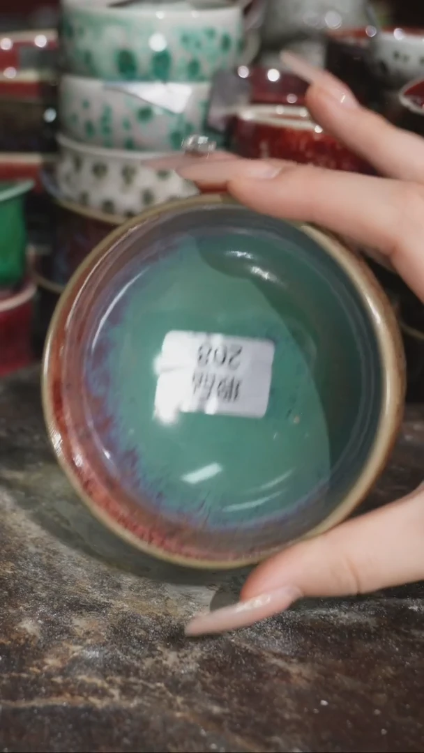 摆件精品窑变钧瓷茶器