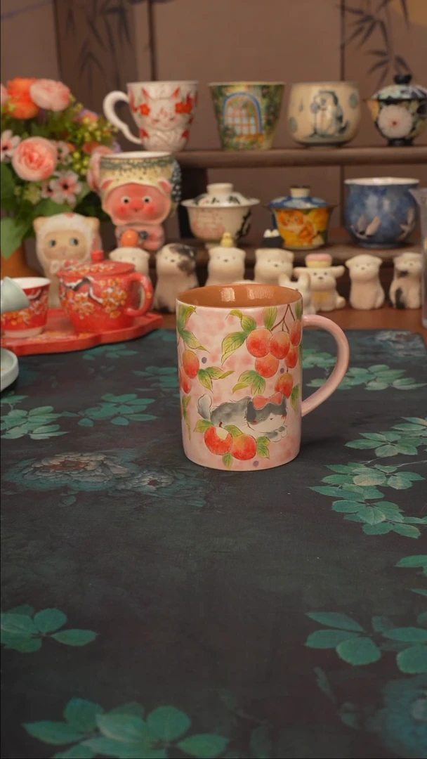 百万  荔枝猫猫马克杯