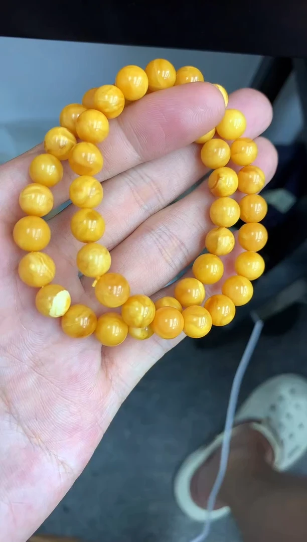 裸石蜜蜡未镶嵌手串多样性发其一