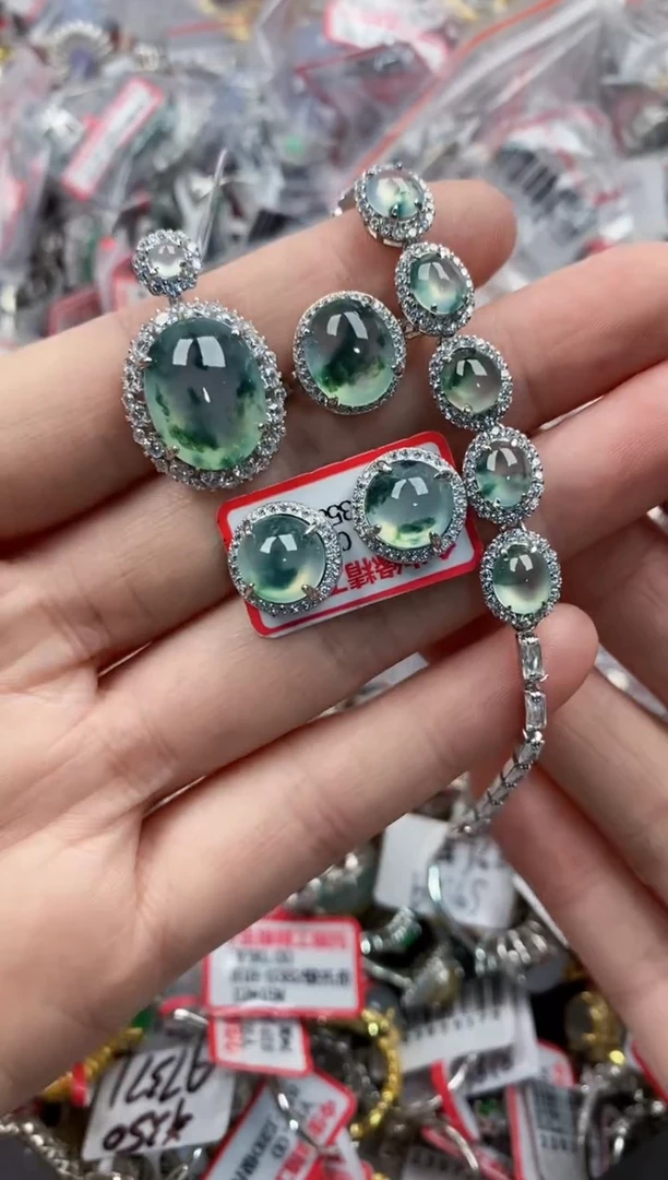 银S925镶嵌戒指翡翠333----8