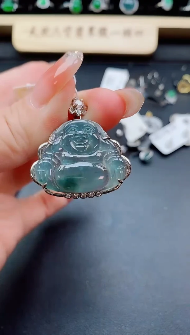 吊坠(不含链)银S925镶嵌翡翠1