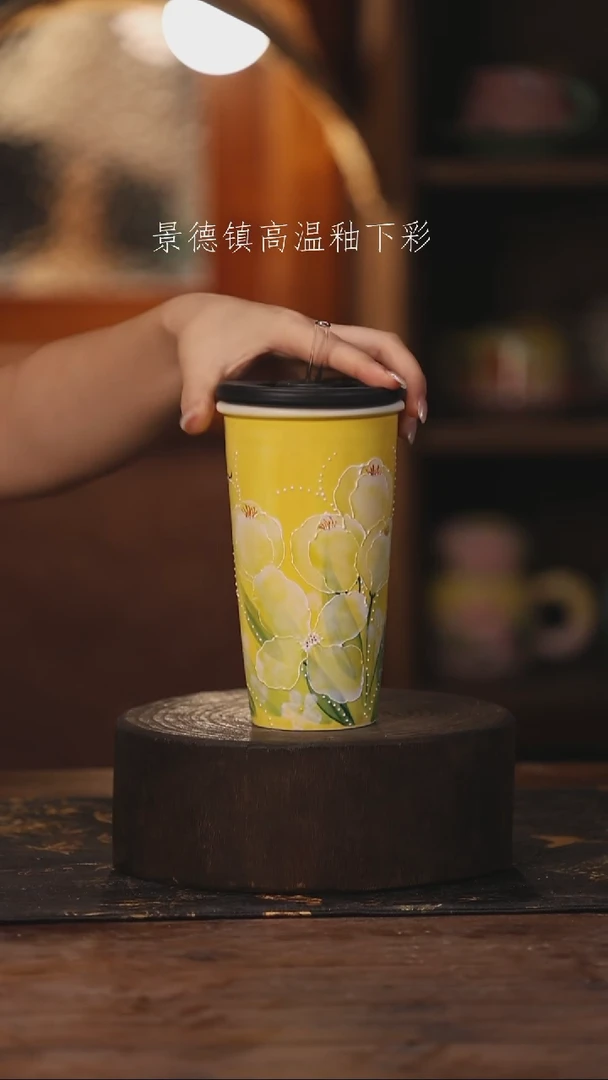 陶瓷景德镇高温釉下手绘陶瓷456