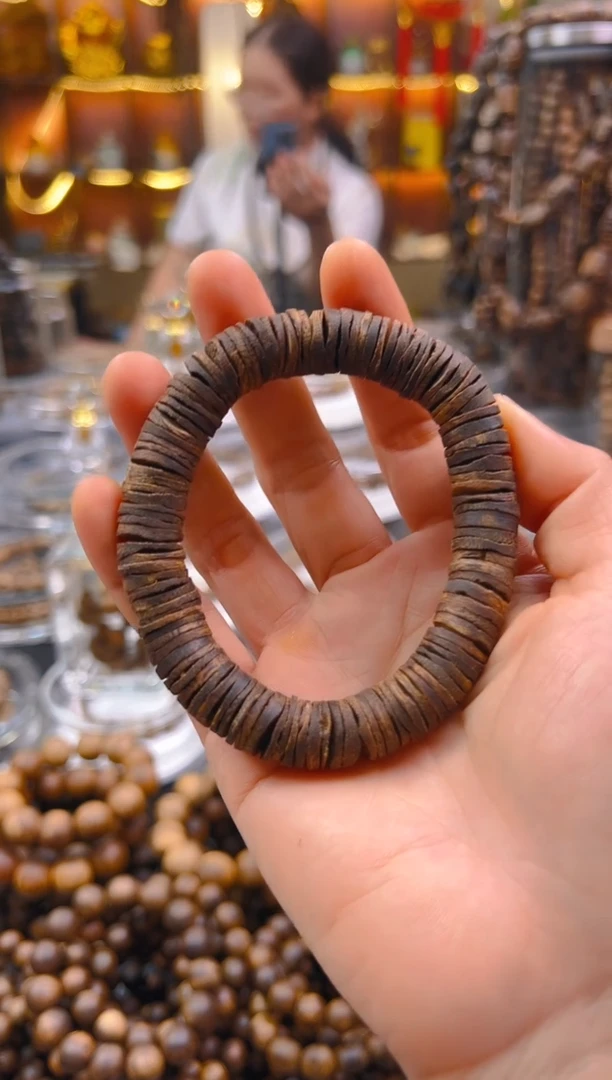 手串沉香棋楠沉水乌身片珠单圈