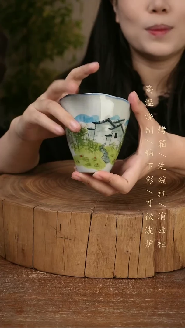 碗瓷景德镇手工手绘高温瓷釉下彩