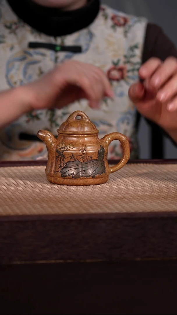 茶壶紫砂黄金砂柴烧 180cc