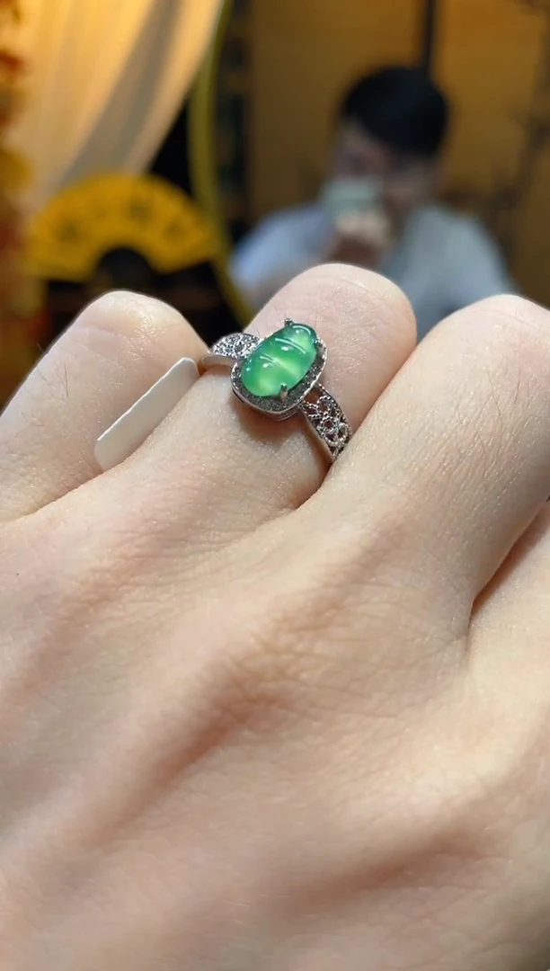 颈饰未镶嵌翡翠戒指