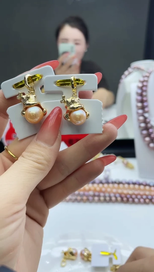 未镶嵌吊坠淡水珍珠中国红吊坠