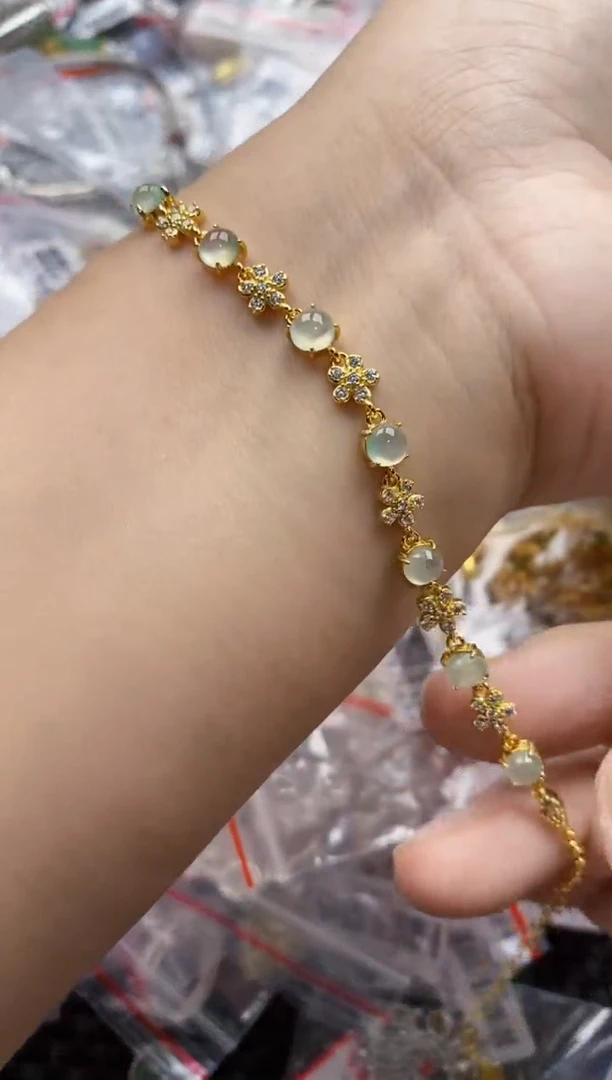 翡翠戒指银S925镶嵌4444---10