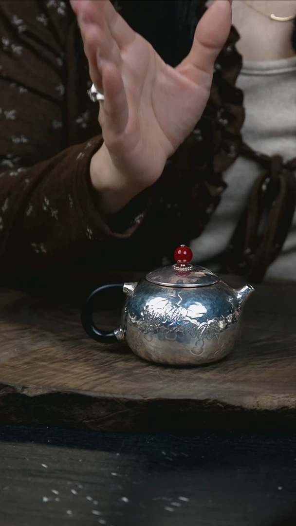 手工葫芦西施银壶999