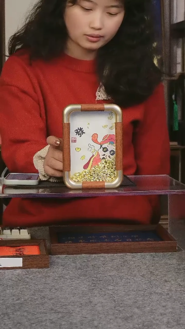 【发财】仿铜角六寸