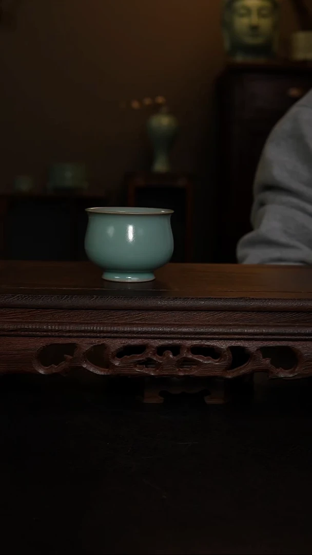 摆件仿古手工玉兰杯