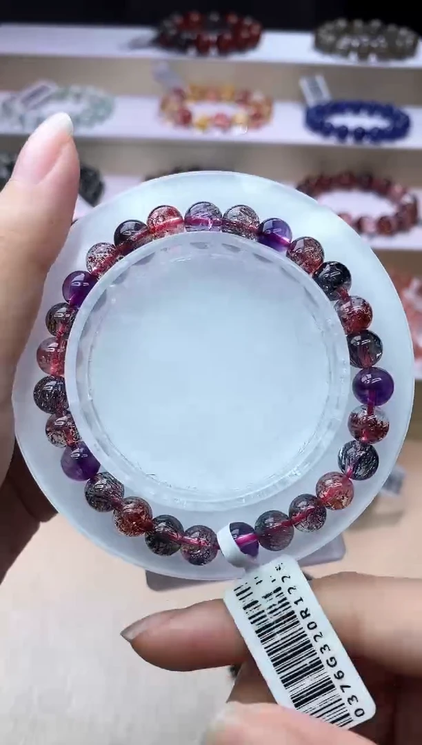 【闪购商品】水晶手链未镶嵌黑加仑超七7m+