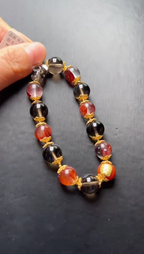 【闪购商品】水晶单圈未镶嵌胶花定成事手串  Z24268