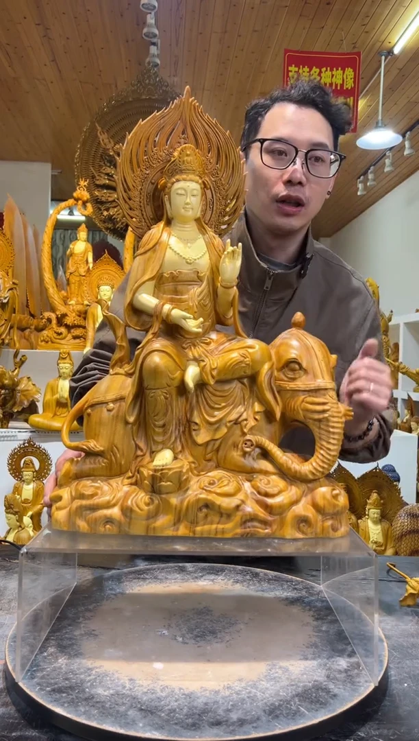 香樟木普贤菩萨60cm