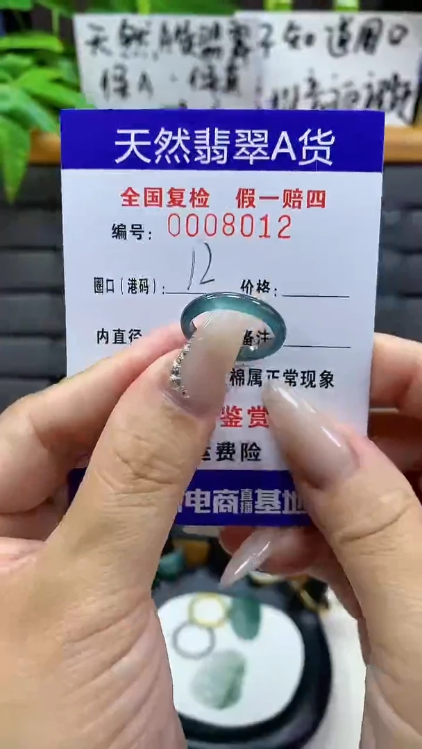 【闪购商品】翡翠戒指未镶嵌天然翡翠A货8012