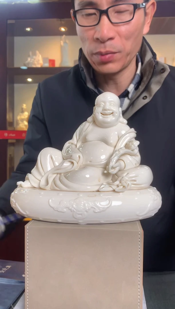 【闪购商品】摆件五福弥勒  德化白瓷
