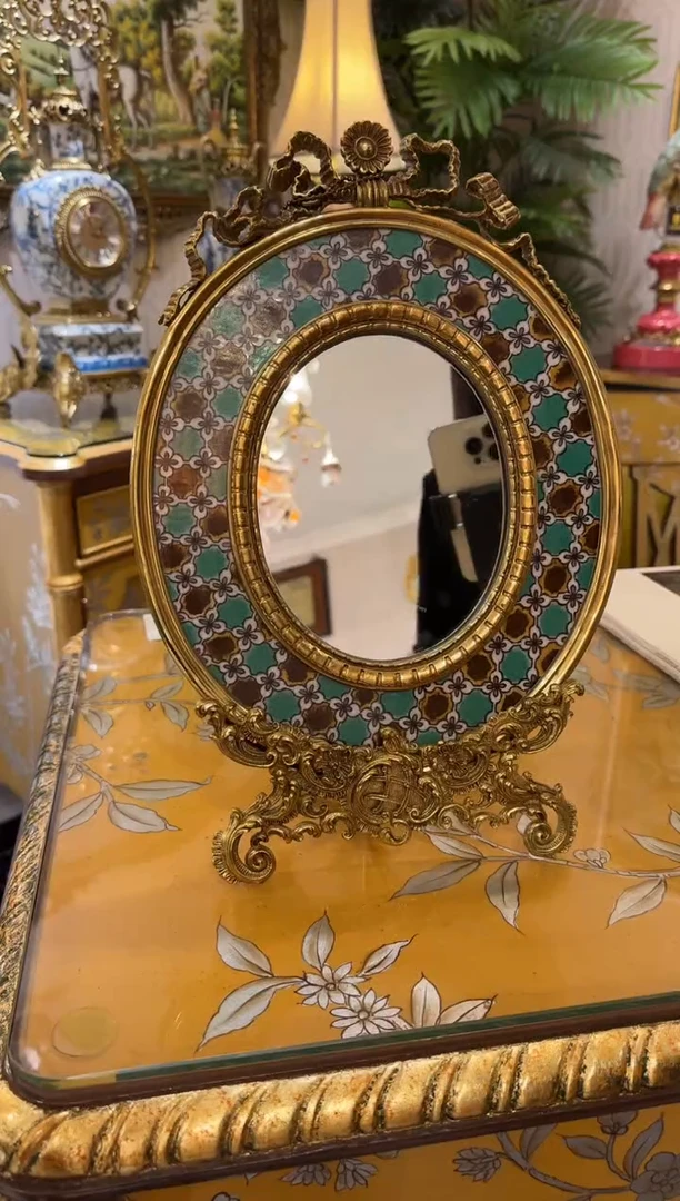 陶瓷长**蔓凤凰美居妆台镜子