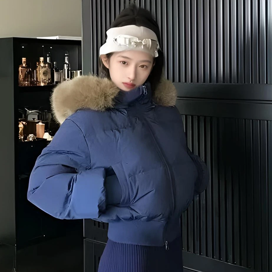 【帽子毛领可拆】棉服时尚收腰棉衣显瘦高级感加厚棉袄短款保暖外套