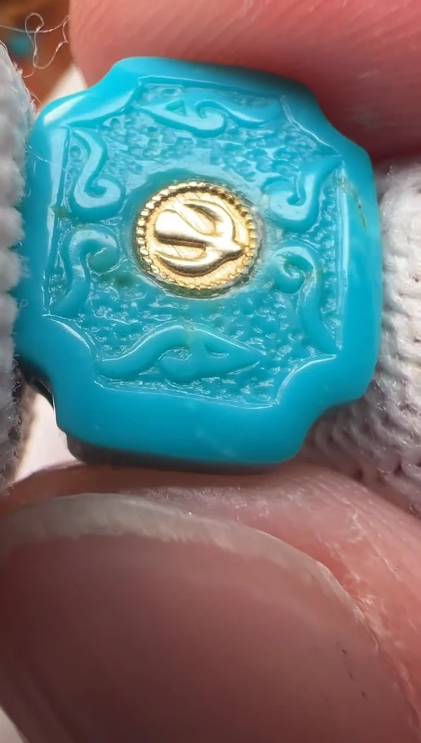 【闪购商品】绿松石颈饰合金精品文玩松石一个
