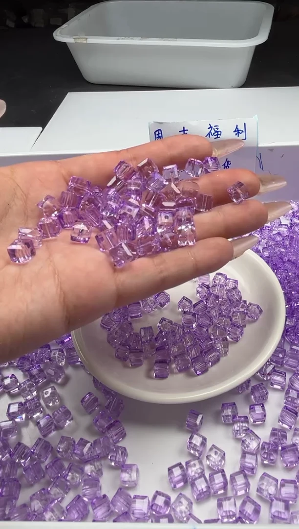 未镶嵌颈饰水晶w1648玻利维亚方糖7+mm*20颗