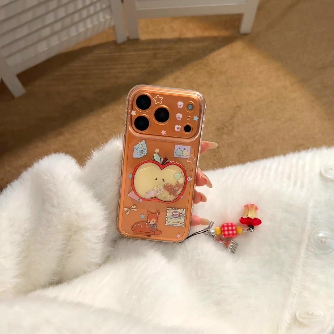 向日壳纸袋小鹿适用苹果华为vivo小米oppo手机壳女款iphone15/16