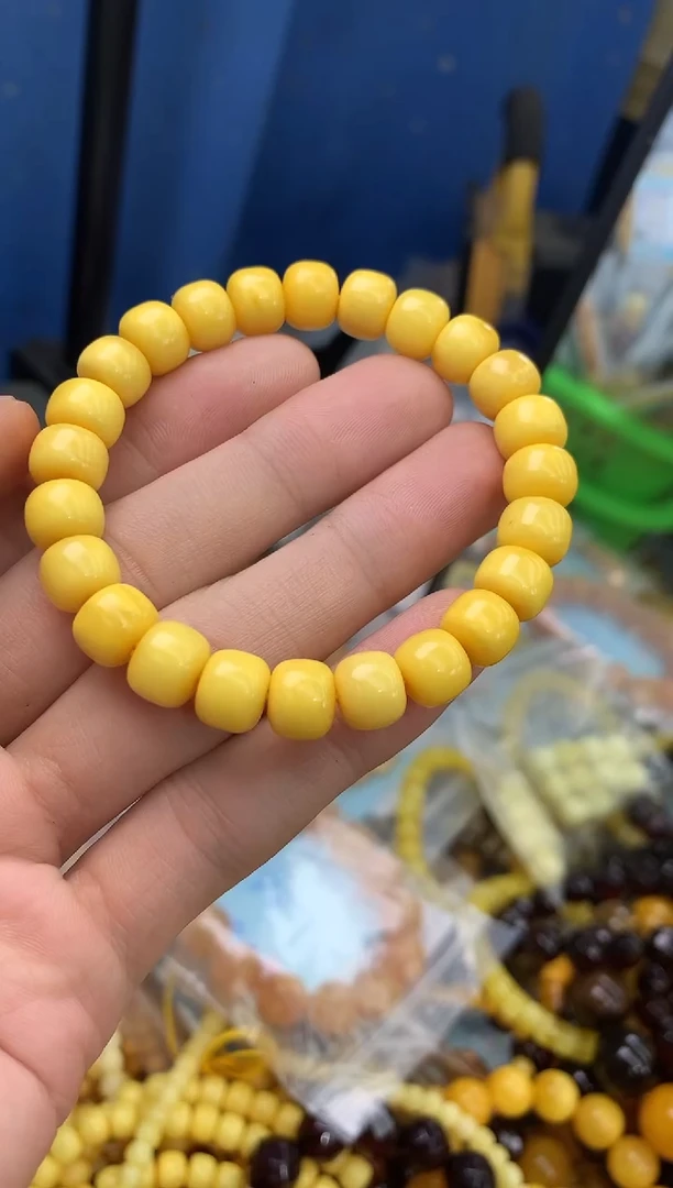 裸石蜜蜡未镶嵌手串
