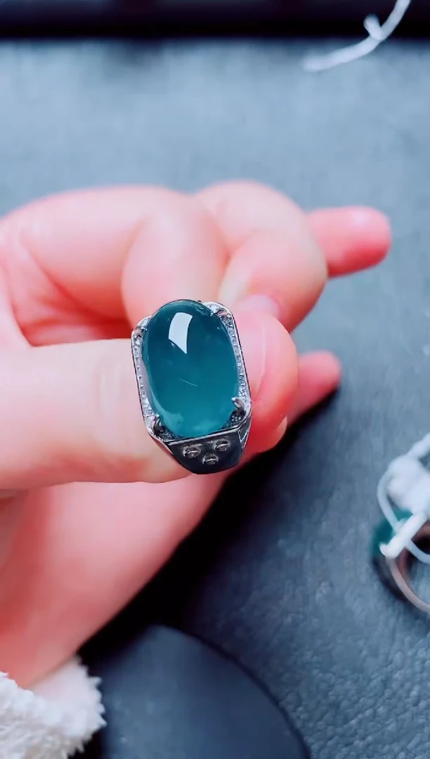 银S925镶嵌戒指翡翠1111