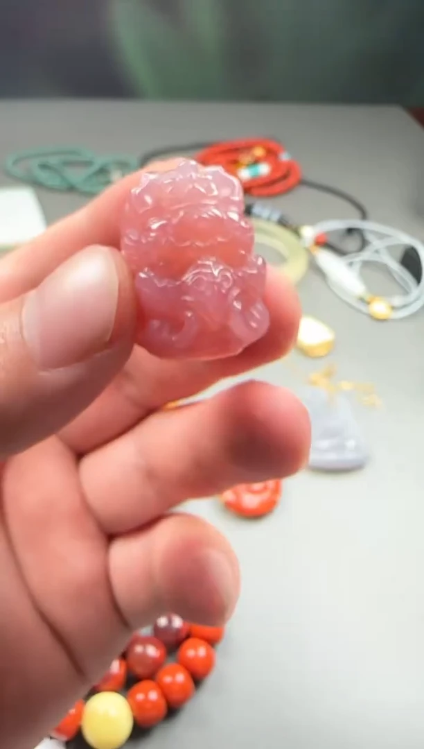 合金南红玛瑙挂件38