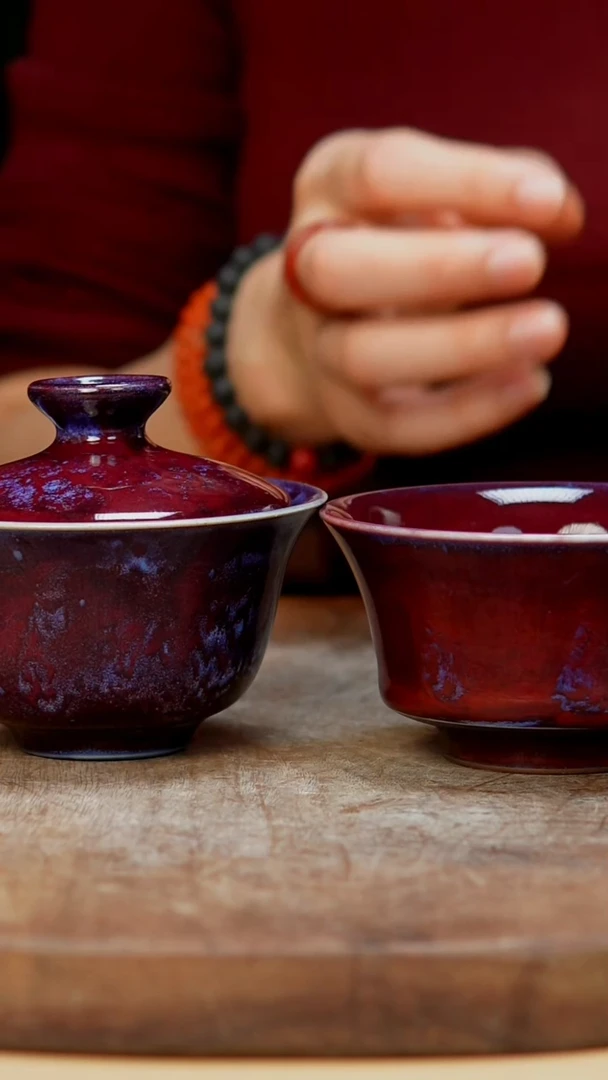 钧瓷作品—郑郑—两才+微瑕咖啡杯杯—194